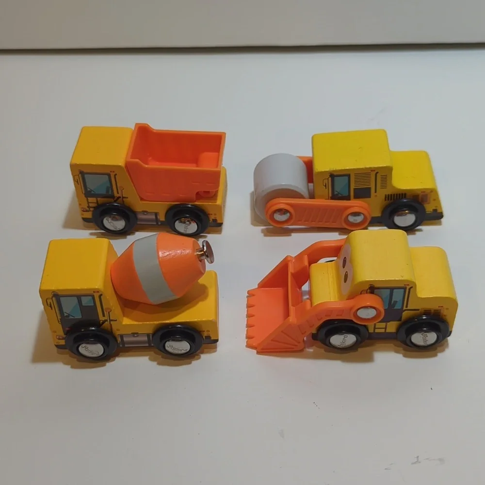 J'adore nature wood construction vehicles dump truck cement truck roller bucket